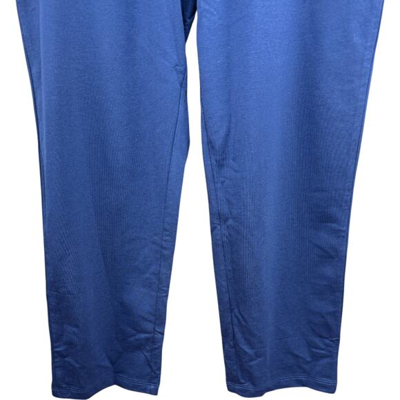 Denim & Co. Petite Easywear French Terry Pant Navy Medium PETITE NWOT Stretch - Picture 3 of 10